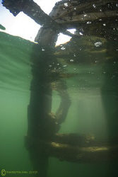 Pier legs. North Wales. D200. 10.5mm. by Derek Haslam 